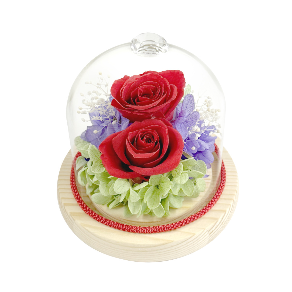 ジュエルガラスドームレッド