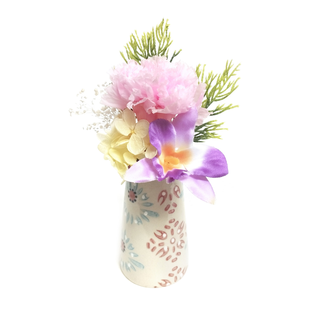 ミニ仏花　想花　ピンク花器付