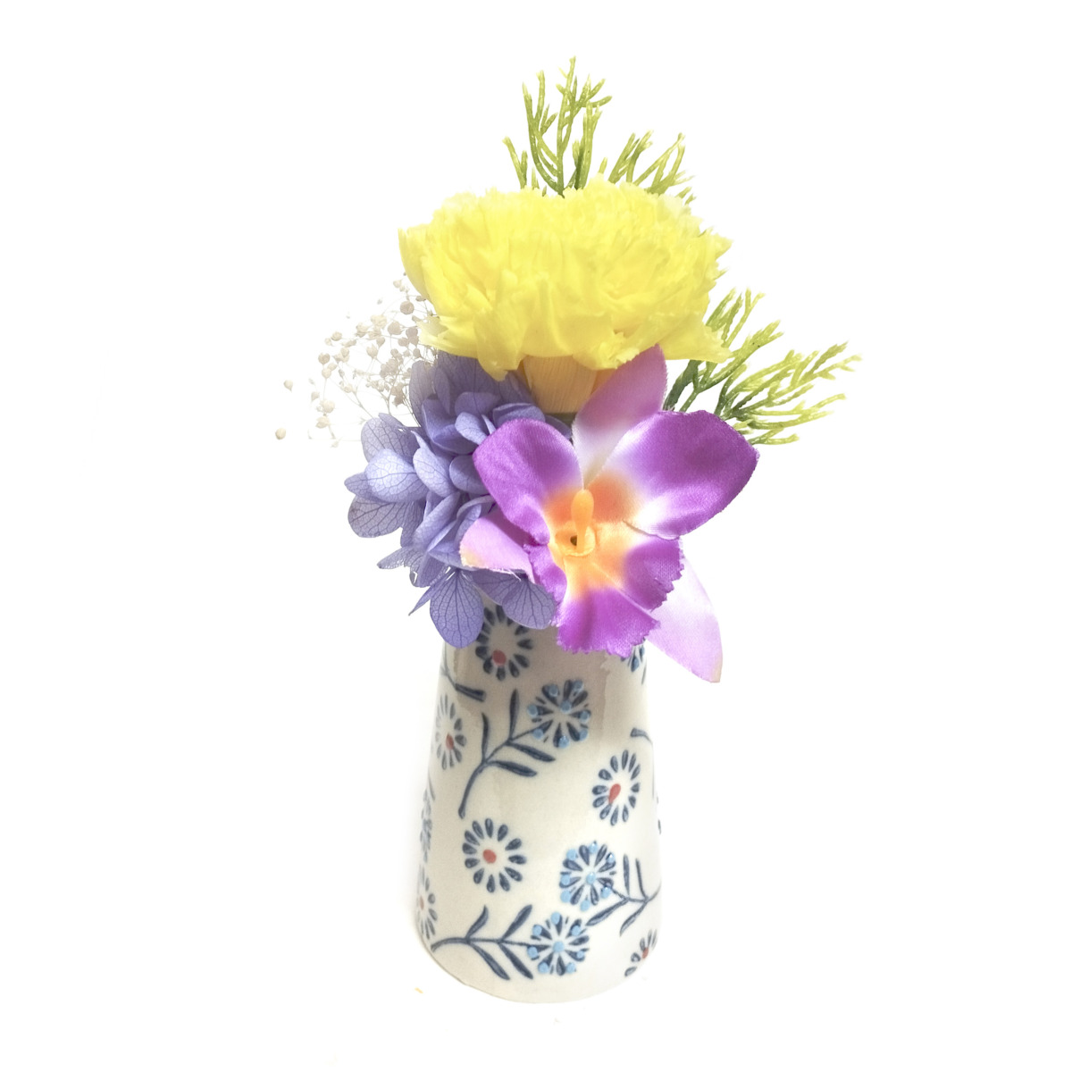 ミニ仏花　想花　イエロー花器付