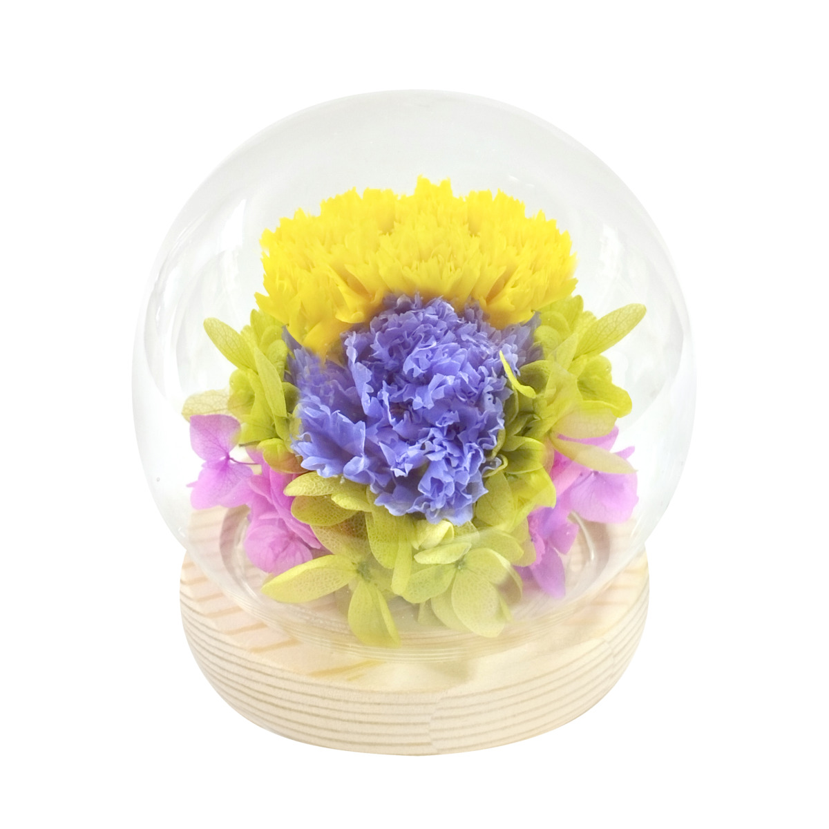スフィアドームアレンジメント　優イエローパープル