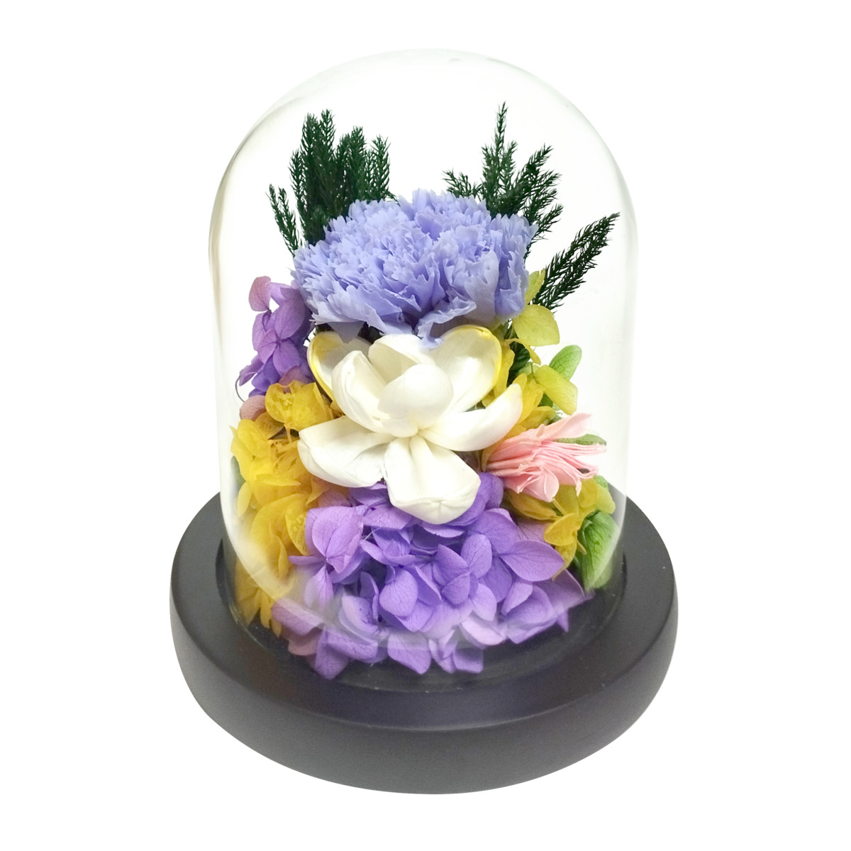 ガラスドームアレンジメント　　藤乃