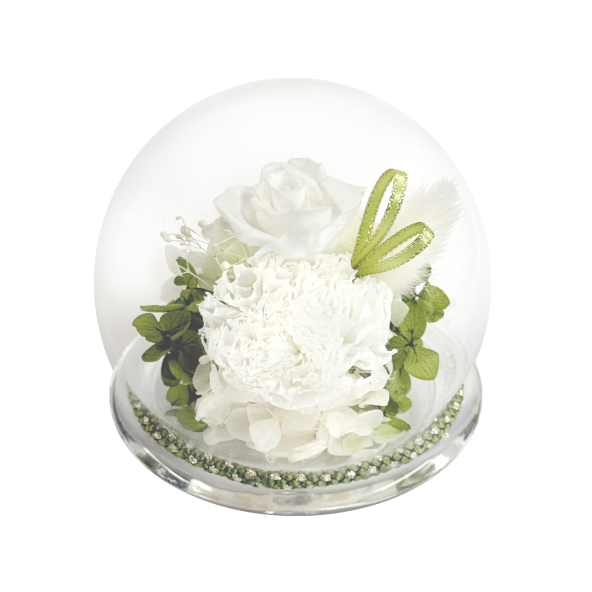 お供えグラススフィアドーム　凛　ホワイト