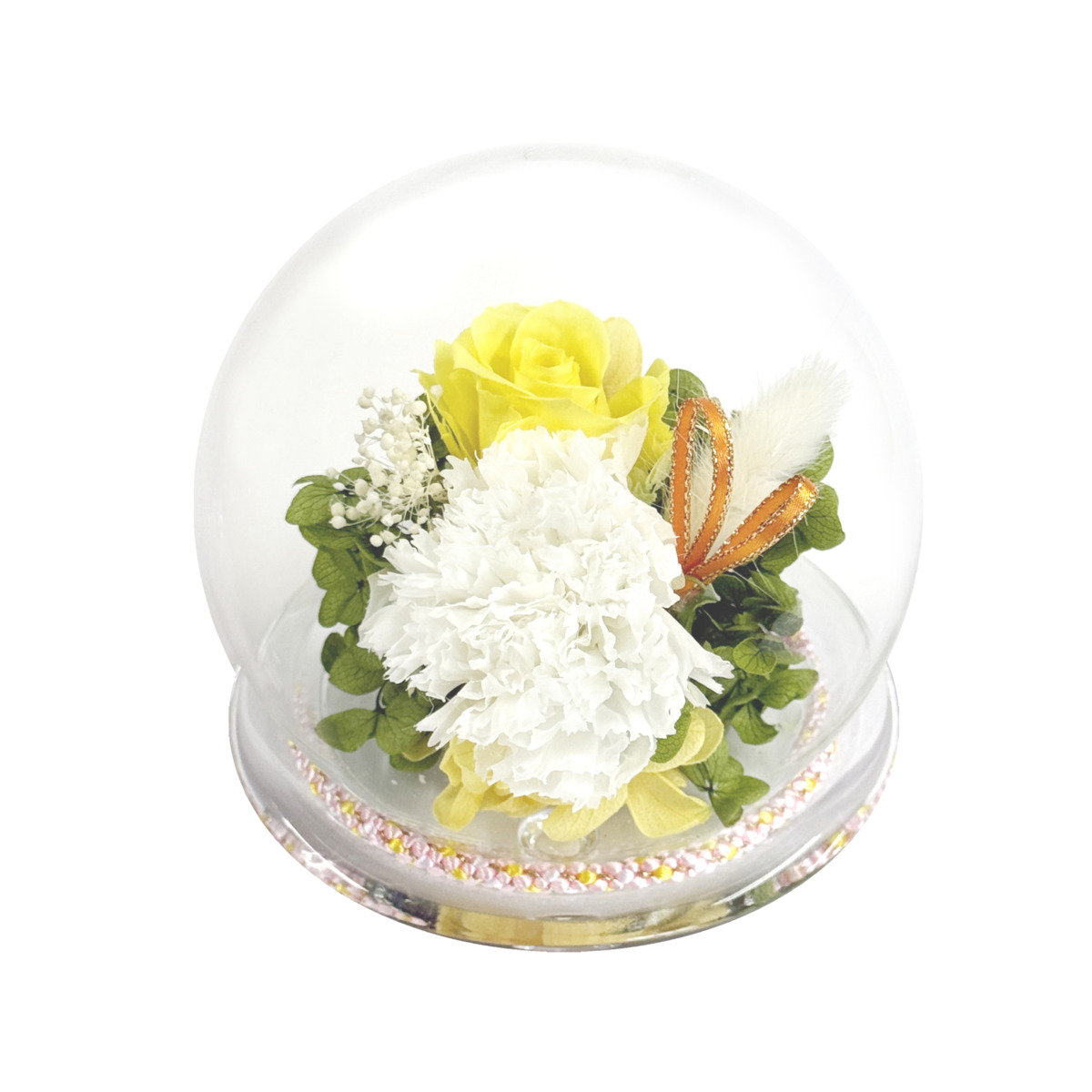 お供えグラススフィアドーム　凛イエロー