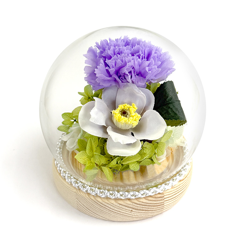 お供えスフィアドーム　　ツバキ　白