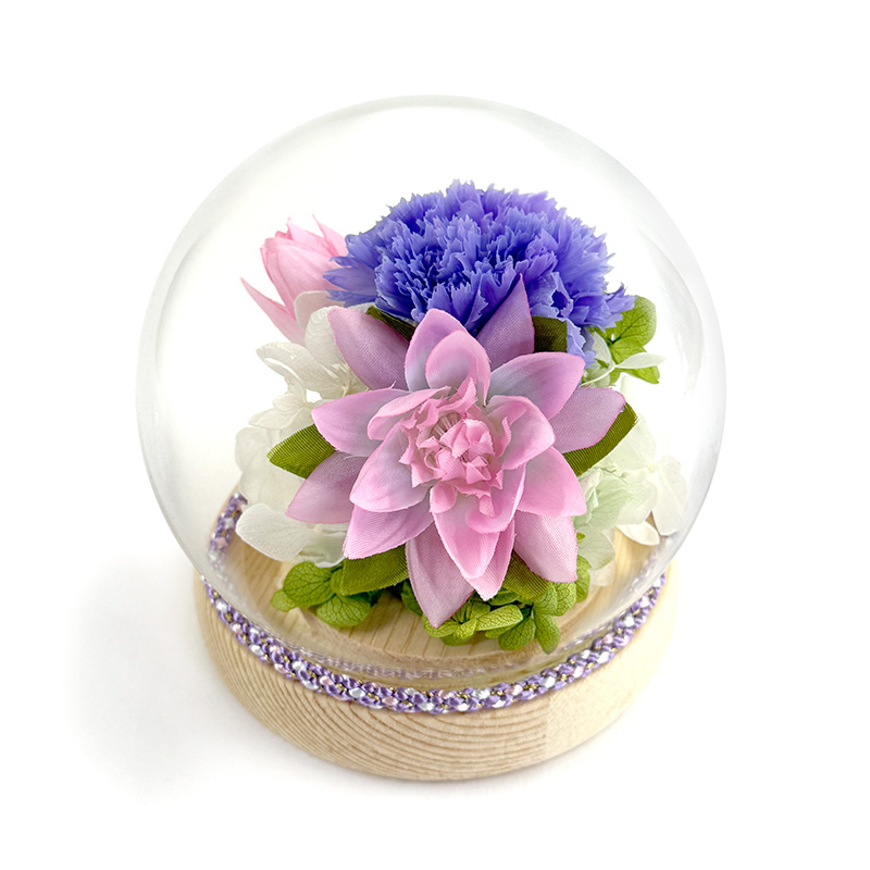 お供えスフィアドーム　ハス　ピンク