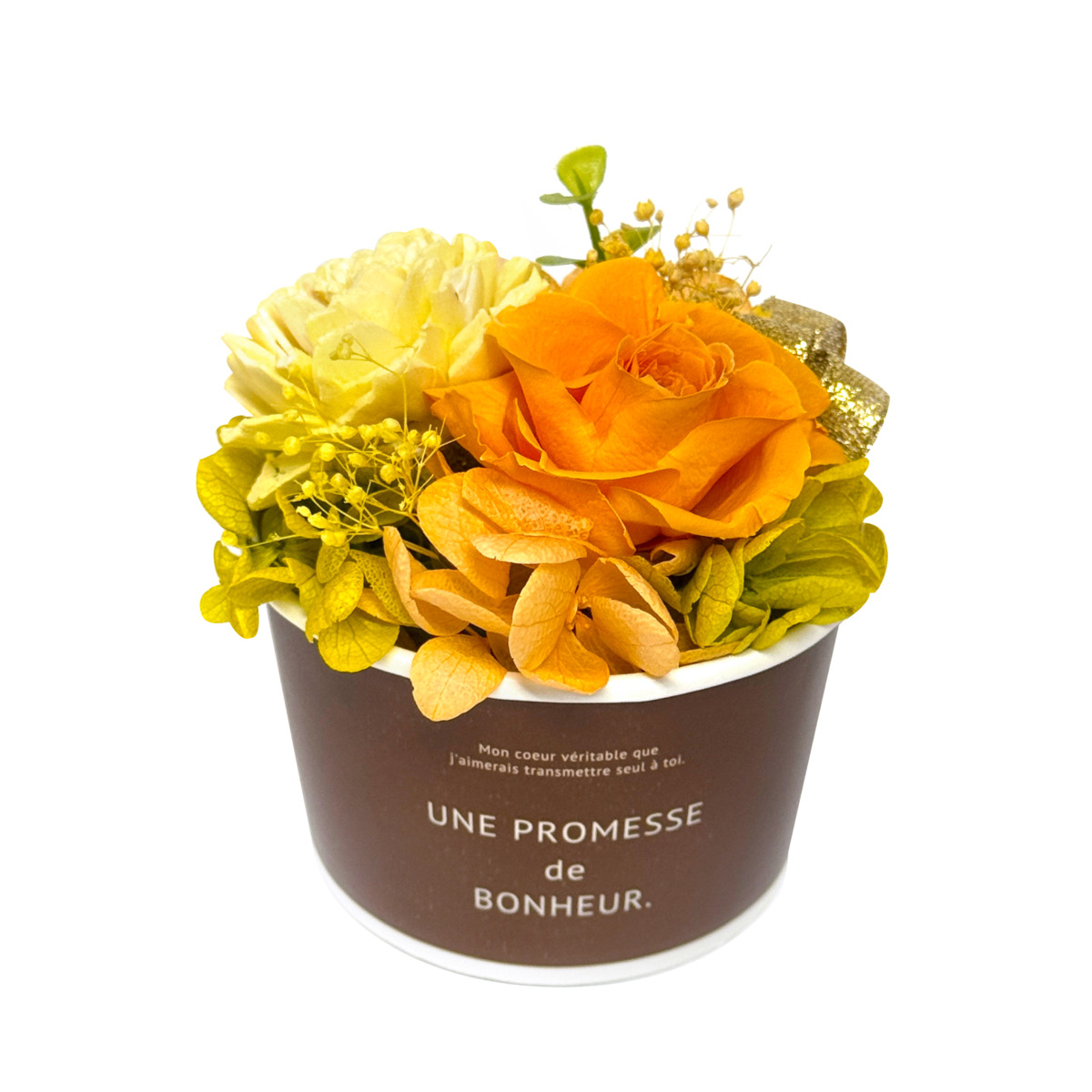 ギフトアレンジメント　ソルベ　オレンジ　HB35035